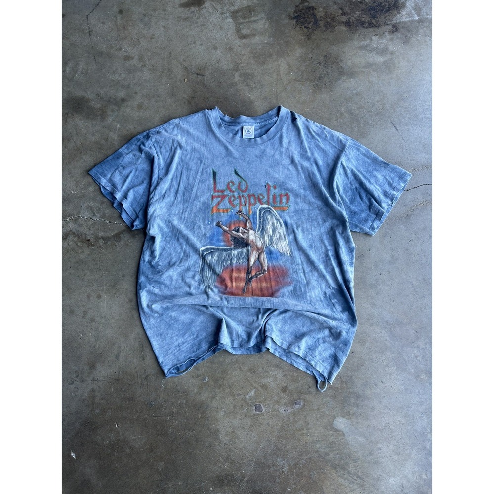 Vintage 90s Led Zeppelin Icarus Shirt Tie Dye Swan Song Stairway To Heaven XL